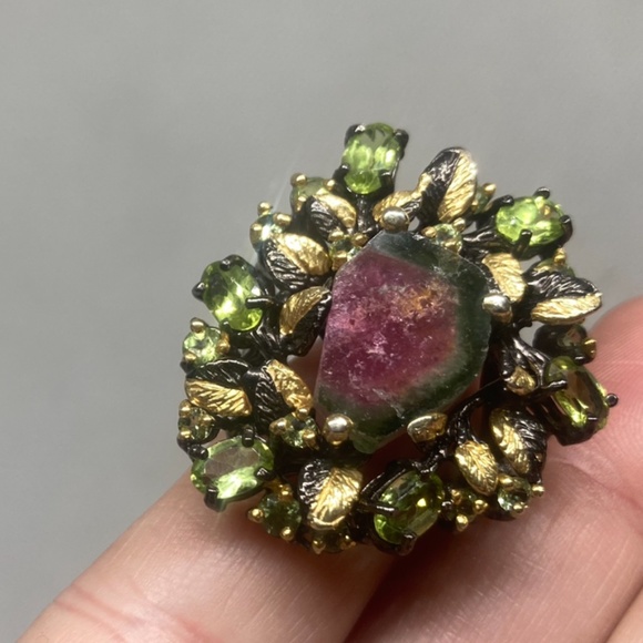 Watermelon Tourmaline Ring, Size 9 - Picture 10 of 12
